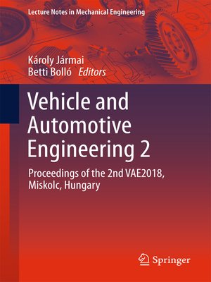 cover image of Vehicle and Automotive Engineering 2